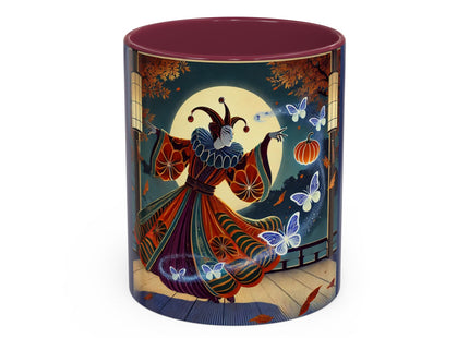 Court Magician with Ghost Butterflies Colorful Mugs (11oz, 15oz)