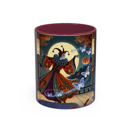 Court Magician with Ghost Butterflies Colorful Mugs (11oz, 15oz)