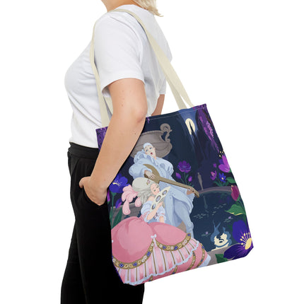 🌙🎶 The Moonlit Garden Serenade Tote Bag – Art Deco Musical Fantasy