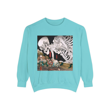 Mitsukuni Defying the Skeleton Spectre by Utagawa Kuniyoshi Garment-Dyed Sweatshirt