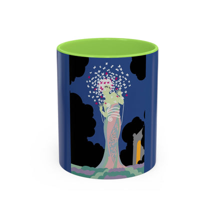 Butterfly Enchantress Colorful Mugs – Ethereal Art Deco Magic & Transformation