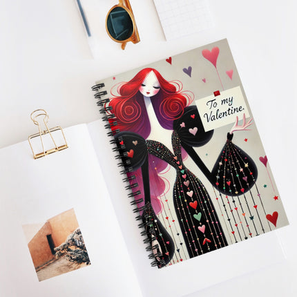 To My Valentine Spiral Notebook - Ruled Line