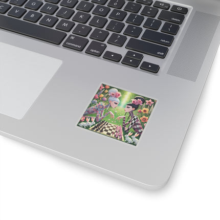 ♟️🌸 Spring Gambit: A Fairy’s Move Kiss-Cut Sticker – Whimsical Chess & Spring Magic