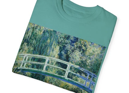 Water Lilies and Japanese Bridge by Claude Monet Unisex Garment-Dyed T-shirt