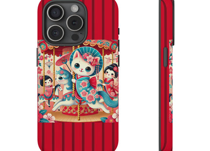 Geisha Kitten's Enchanted Carousel Phone Cases