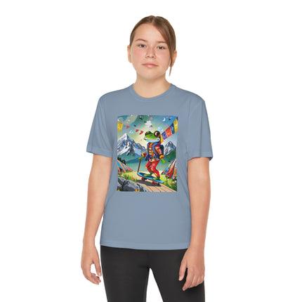 Skateboarding Frog Youth Competitor Tee – Whimsical Adventure & Playful Energy
