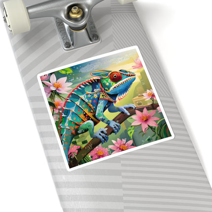 Camouflage Chameleon Kiss-Cut Stickers (4 Sizes)