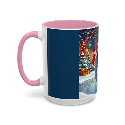 ⛸️🎄 The Christmas Skating Pavilion Colorful Mug – Art Deco Holiday Fantasy