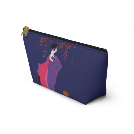Crimson Shawl Geisha Cosmetic Bag – Elegant Mystery & Vibrant Grace