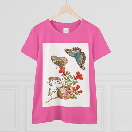 Blue Butterflies and Pomegranate Cotton Tee