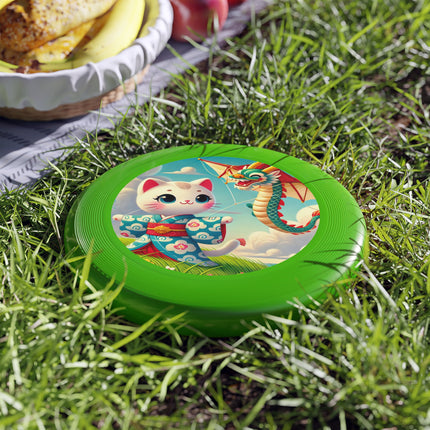 Geisha Kitten and the Dragon Kite Wham-O Frisbee – Windswept Grace & Dragon Flight
