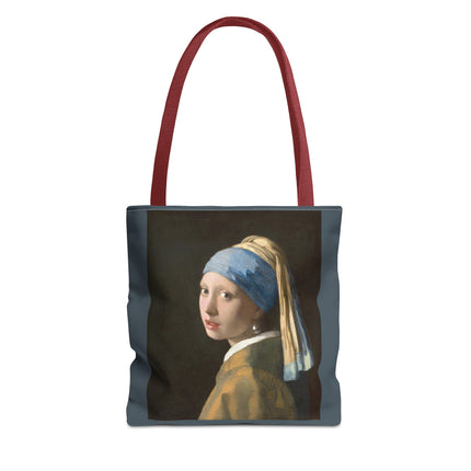 Girl with a Pearl Earring by Johannes Vermeer Tote Bag (AOP)
