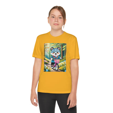 Furry Cyclist Youth Competitor Tee – Woodland Adventure & Playful Charm