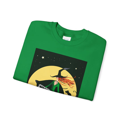 A Witch’s Moonlit Flight Unisex Heavy Blend™ Crewneck Sweatshirt