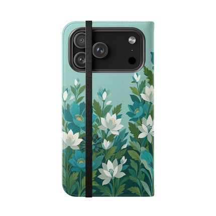 🐉🌿 The Dragon Keeper Flip Case – Art Deco Floral Fantasy