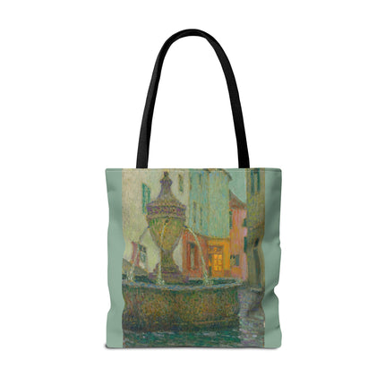 La Fontaine, Saint-Paul De Vence by Henri Le Sidaner Tote Bag (AOP)