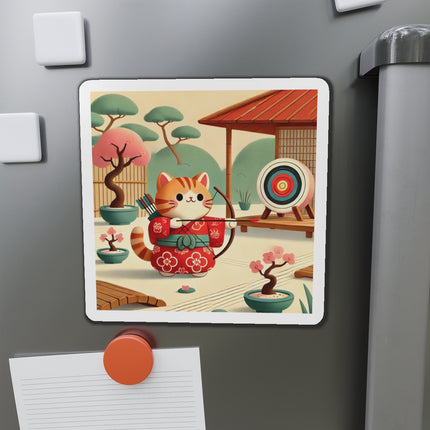 Archer Kitten in the Zen Garden Die-Cut Magnets (5 Sizes)