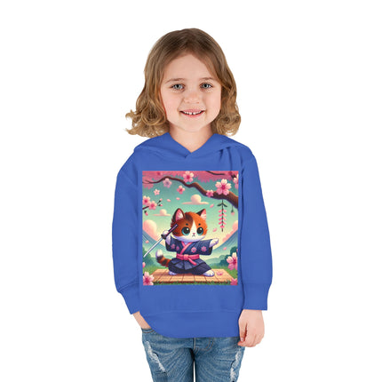 Samurai Kitten Toddler Pullover Fleece Hoodie
