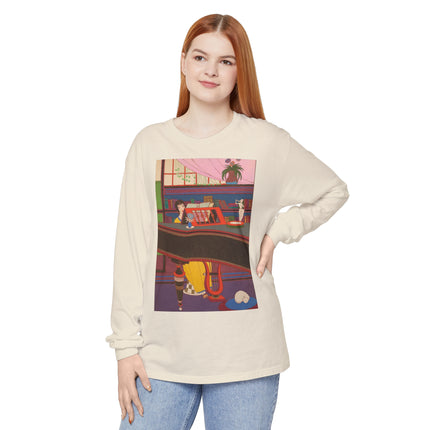 La Musique by Charles Martin Garment-dyed Long Sleeve T-Shirt