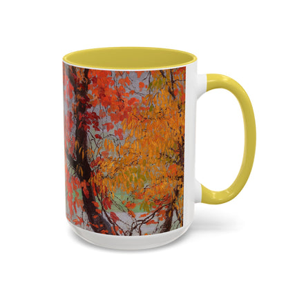 Autumn leaves by Edward Okuń Colorful Mugs (11oz, 15oz)