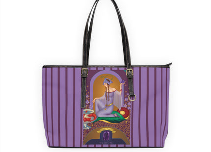 February & Amethyst (from the Gem Series) by Sofia Chiostri PU Leather Shoulder Bag