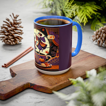 Theatrical Halloween Mice on Teacup Colorful Mugs (11oz, 15oz)