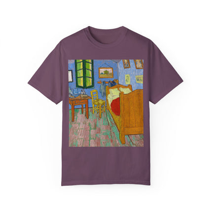 The Bedroom by Vincent van Gogh Unisex Garment-Dyed T-shirt