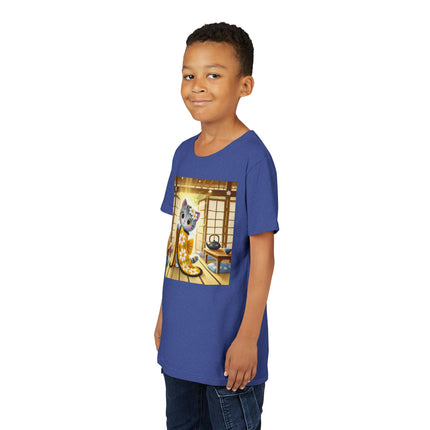 Playful Kitten in the Tea Room Youth Short Sleeve Tee