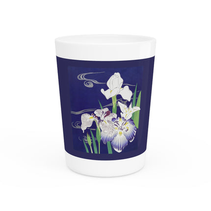 Irises by Kogyo Tsukioka Ceramic Shot Glass