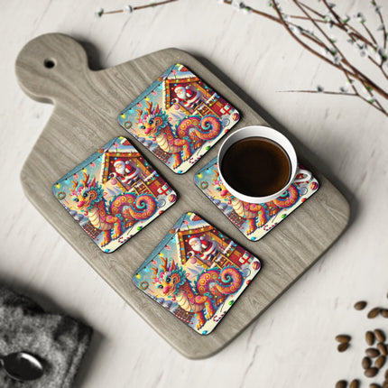 Playful Dragon's Christmas Coasters