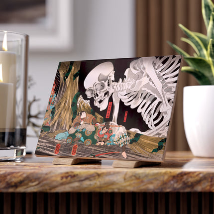 Mitsukuni Defying the Skeleton Spectre by Utagawa Kuniyoshi Ceramic Tile