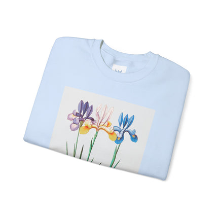 Blue Iris by Anselmus Boëtius de Boodt Heavy Blend™ Crewneck Sweatshirt