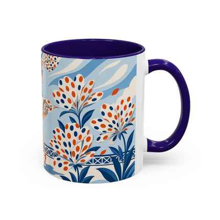 🌼🧡 The Polka Dot Wind Dancer Colorful Mug – Art Deco Fashion Whimsy