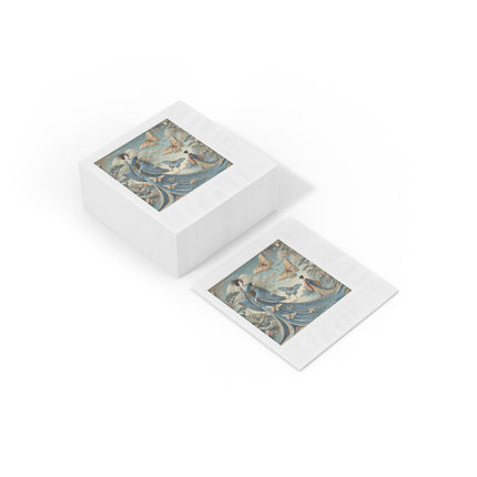 Butterfly Empress White Coined Napkins – Graceful Butterflies & Timeless Elegance