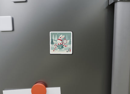 Candy Cane Timekeeper Bunny Die-Cut Magnets (5 Sizes)