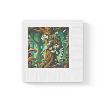 Silent Stripes White Coined Napkins