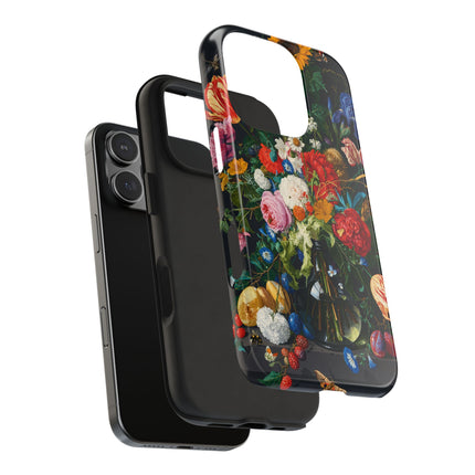 🌺🌙 The Midnight Garden Abundance Phone Case – Art Deco Floral Still Life