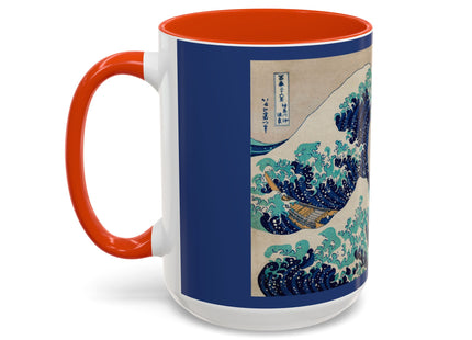 The Great Wave off Kanagawa by Katsushika Hokusai Colorful Mugs (11oz, 15oz)