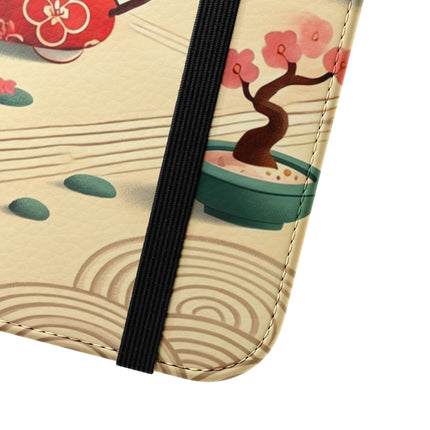 🏹🌸 Archer Kitten in the Zen Garden Flip Case – Focus, Whimsy & Zen Balance
