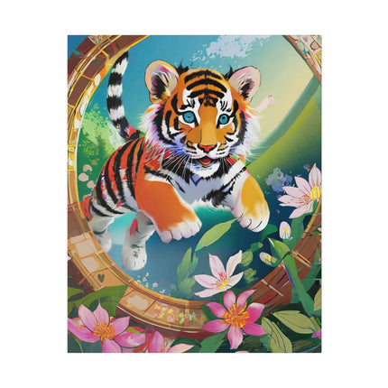 Majestic Tiger Cub Matte Canvas, Stretched, 0.75"