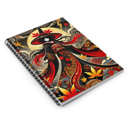 Kabuki Witch Spiral Notebook - Ruled Line