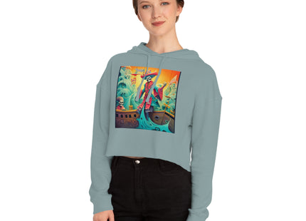 Skeleton Crew of the Misty Seas Women’s Cropped Hooded Sweatshirt