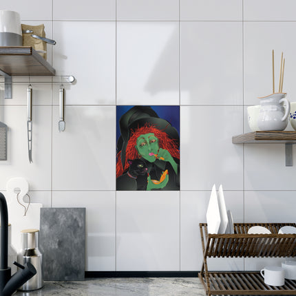 Mirror, Mirror A Witch's Touch Ceramic Tile