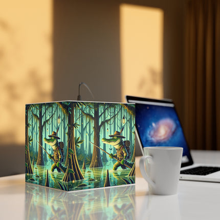 🌿🐊 The Swamp Stalker Light Cube Lamp – Stealthy Predator & Misty Mystery