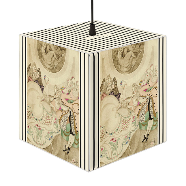Sur talons rouges (On Red Heels) pl 01 by Gerda Wegener Light Cube Lamp