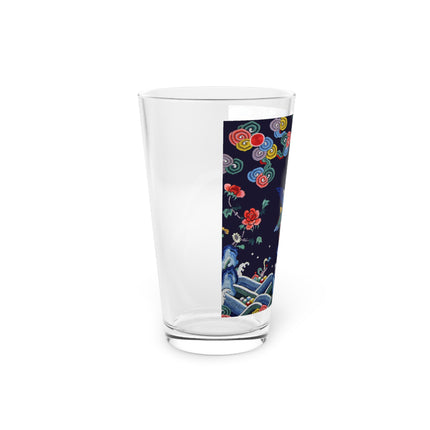 Rank Badge with Mandarin Duck Glass, 16oz
