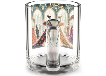 Couture & Wings Glass Mug, 10oz