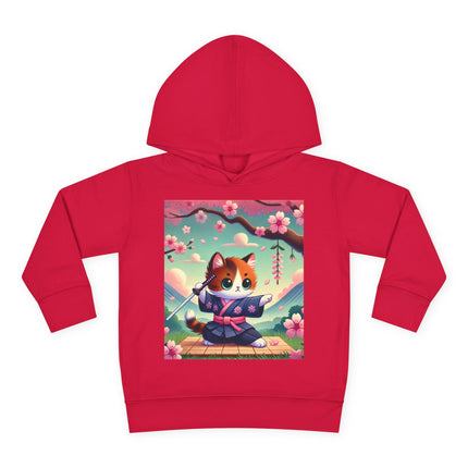 Samurai Kitten Toddler Pullover Fleece Hoodie