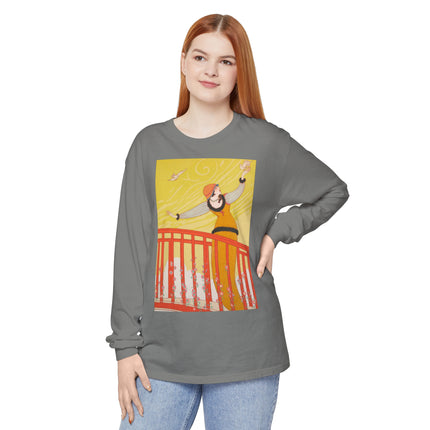 La Passerelle by Charles Martin Garment-dyed Long Sleeve T-Shirt