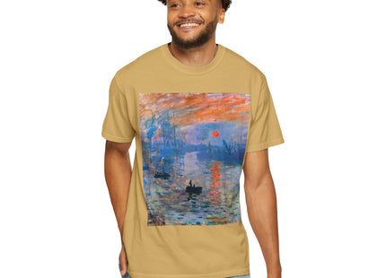Sunrise by Claude Monet Unisex Garment-Dyed T-shirt